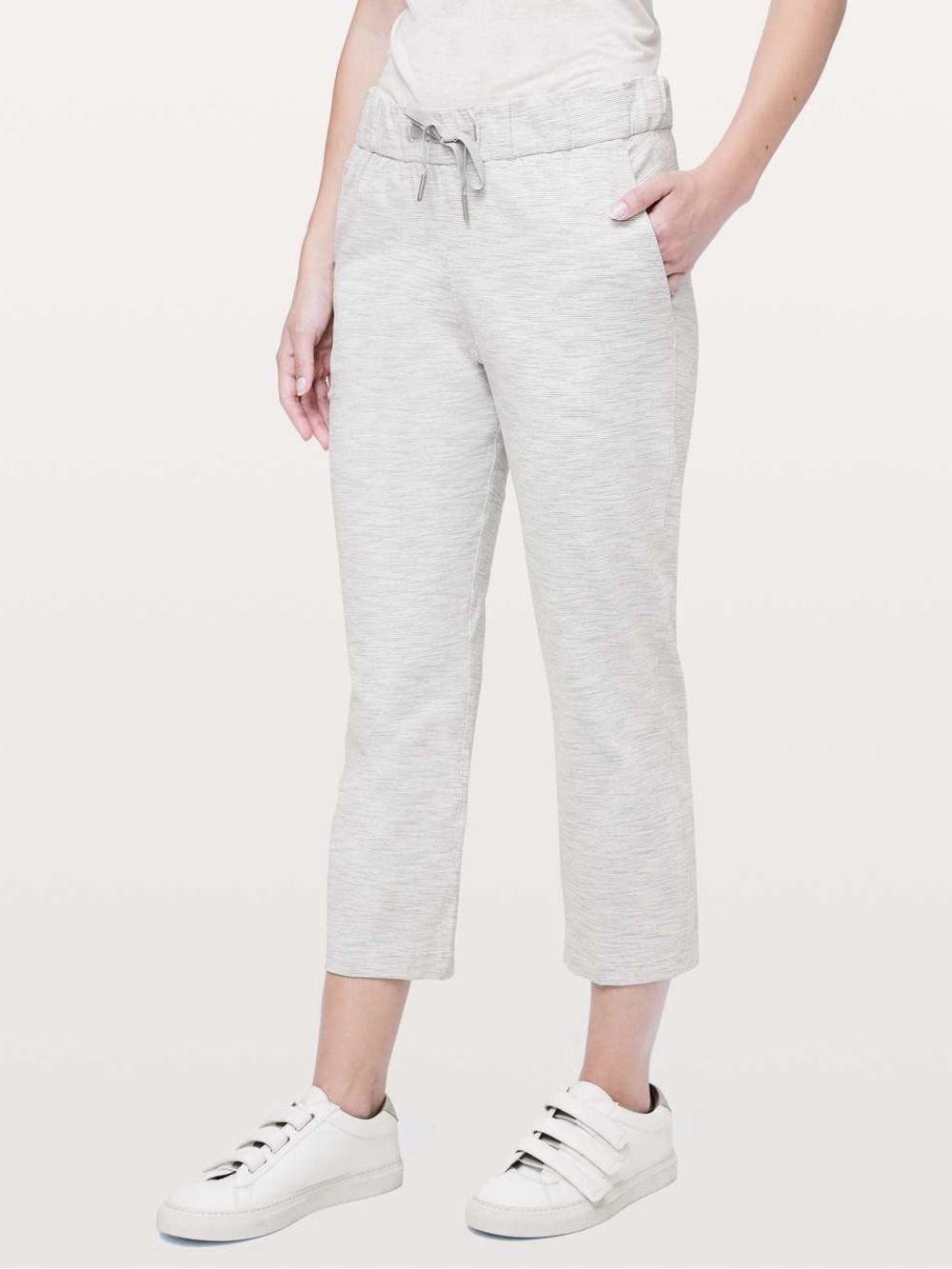 Lululemon On The Fly Crop Pants 23” Wee Are From Space Nimbus Battleship Gray 4